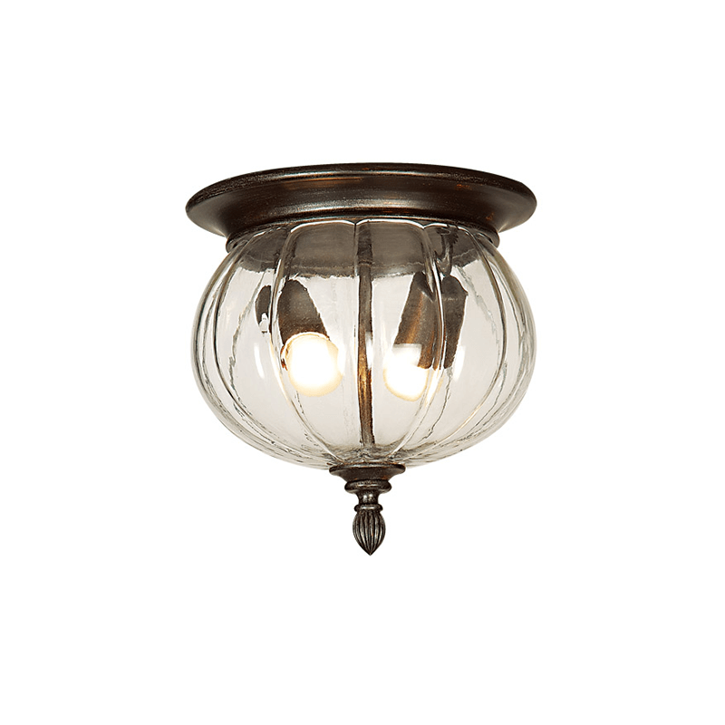 DH-1344(05#) Outdoor Ceiling Light With Rounded Dome Clear Glass